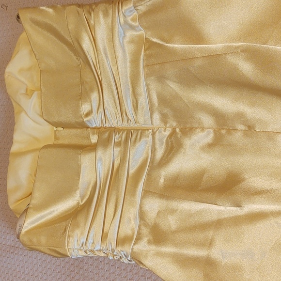 David's Bridal Yellow Strapless Formal - Picture 5 of 9